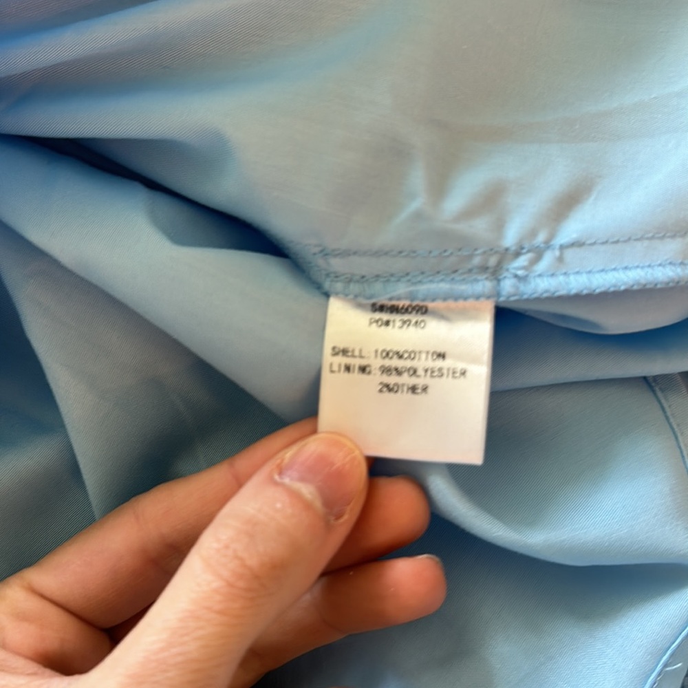 100% Cotton Light Blue English Factory Dress - Picture 7 of 7